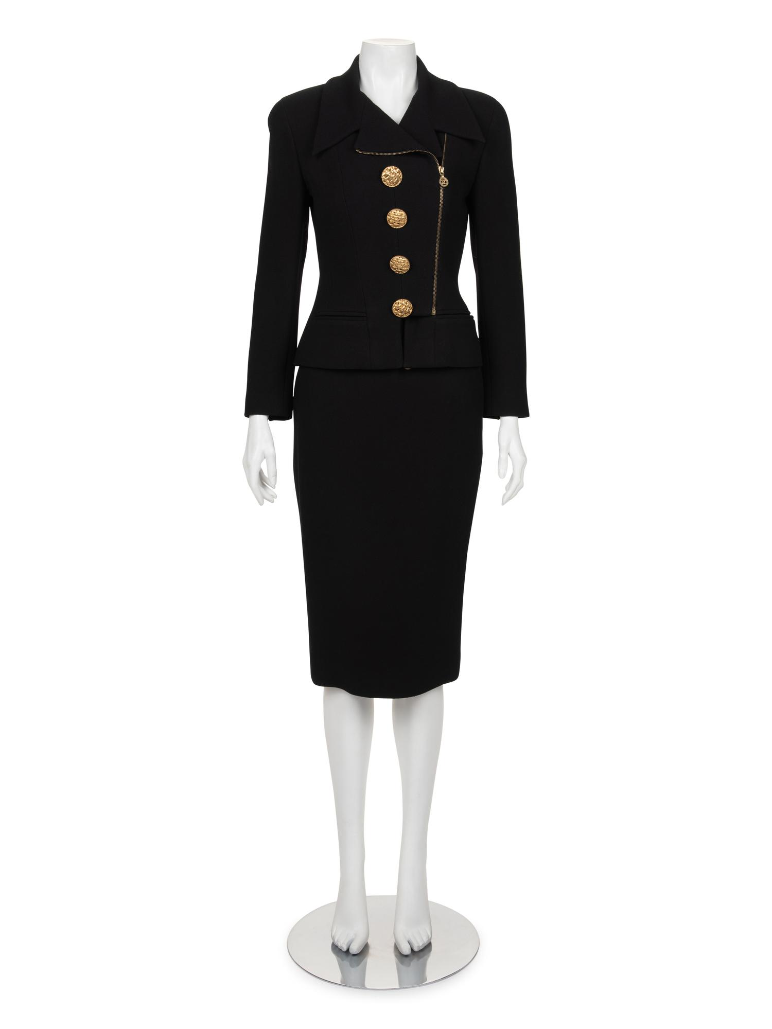 Chanel Zippered Skirt Ensemble, c.1992
