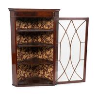 An George III Mahogany Hanging Corner Cabinet — 19TH CENTURY