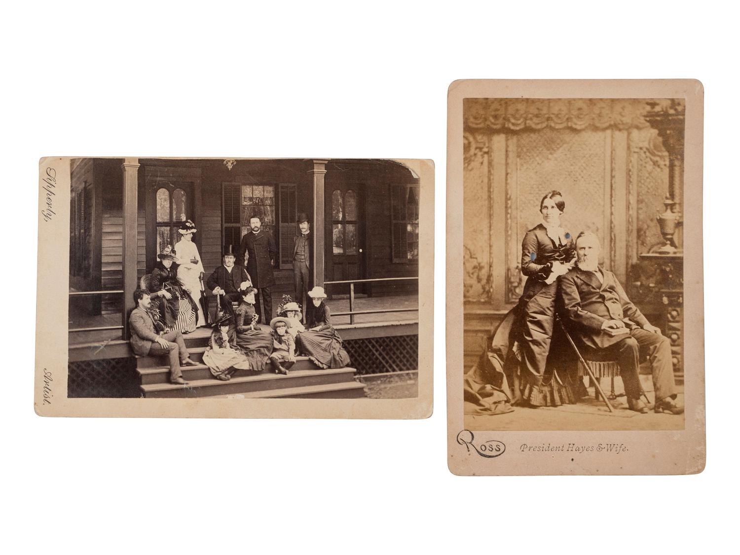 [GRANT, Ulysses (1822-1885)]. -- [HAYES, Rutherford B. (1822-1893)]. Two cabinet cards of the presidents, comprising: