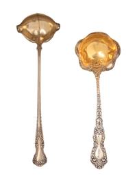 Two American Silver Punch Ladles