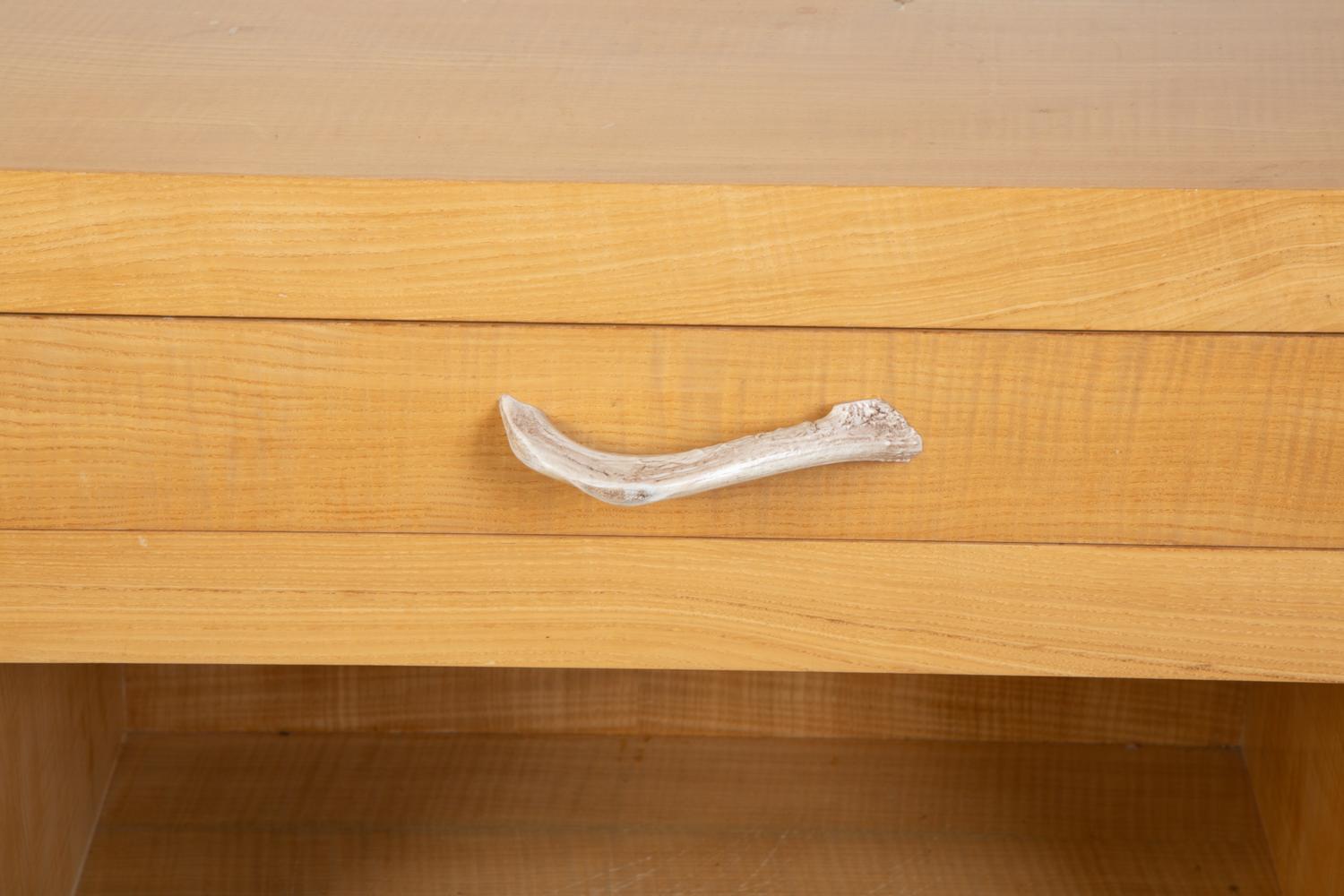 Pair of American Maple and Horn Nightstands — 20TH CENTURY