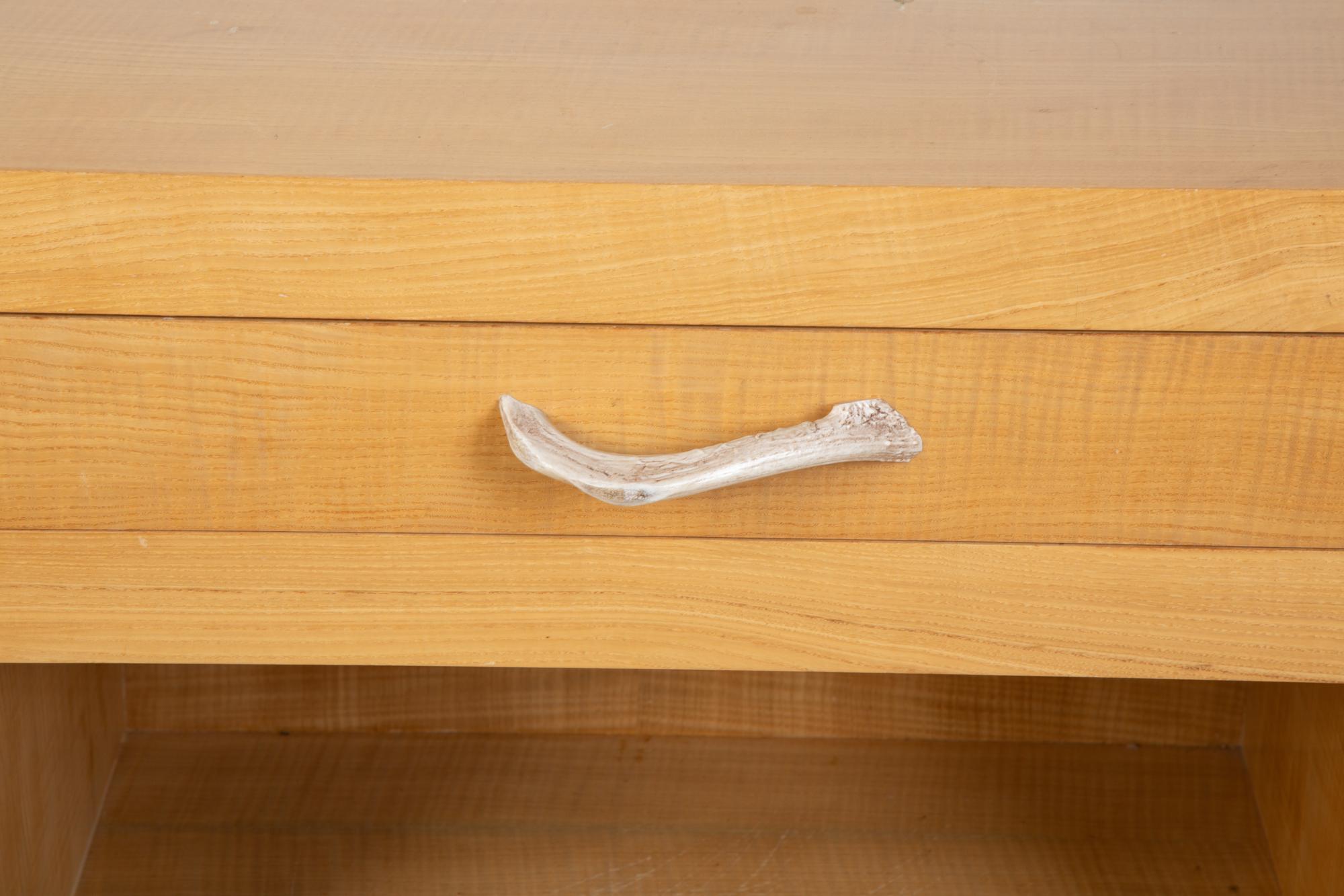 Pair of American Maple and Horn Nightstands — 20TH CENTURY