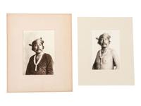[NATIVE AMERICANS]. MOON, Carl (1879-1948). A group of 3 photographs of Navajo Chief Vicenti incl. salesman sample.