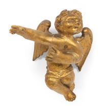 A Pair of Italian Gilt Wood Angel Wall Mounts