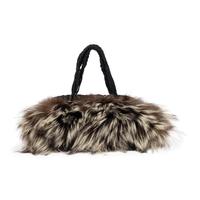 PRADA, FOX FUR & NYLON HANDBAG