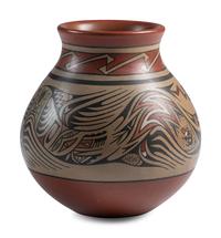 Polychrome Pottery Jar, with Avanyu