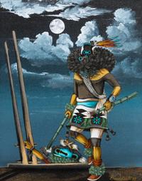 Duane Dishta, (Zuni, 1946-2011), Kachina Dancers, 1983