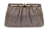 Judith Leiber Grey Skin Bag,