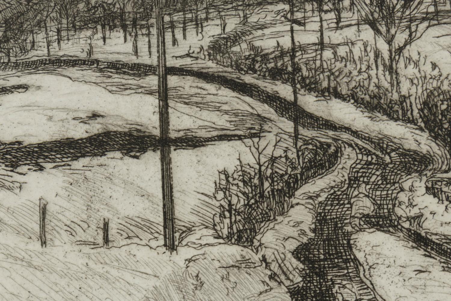 Adams St. Bridge and Untitled (Snow Scene)