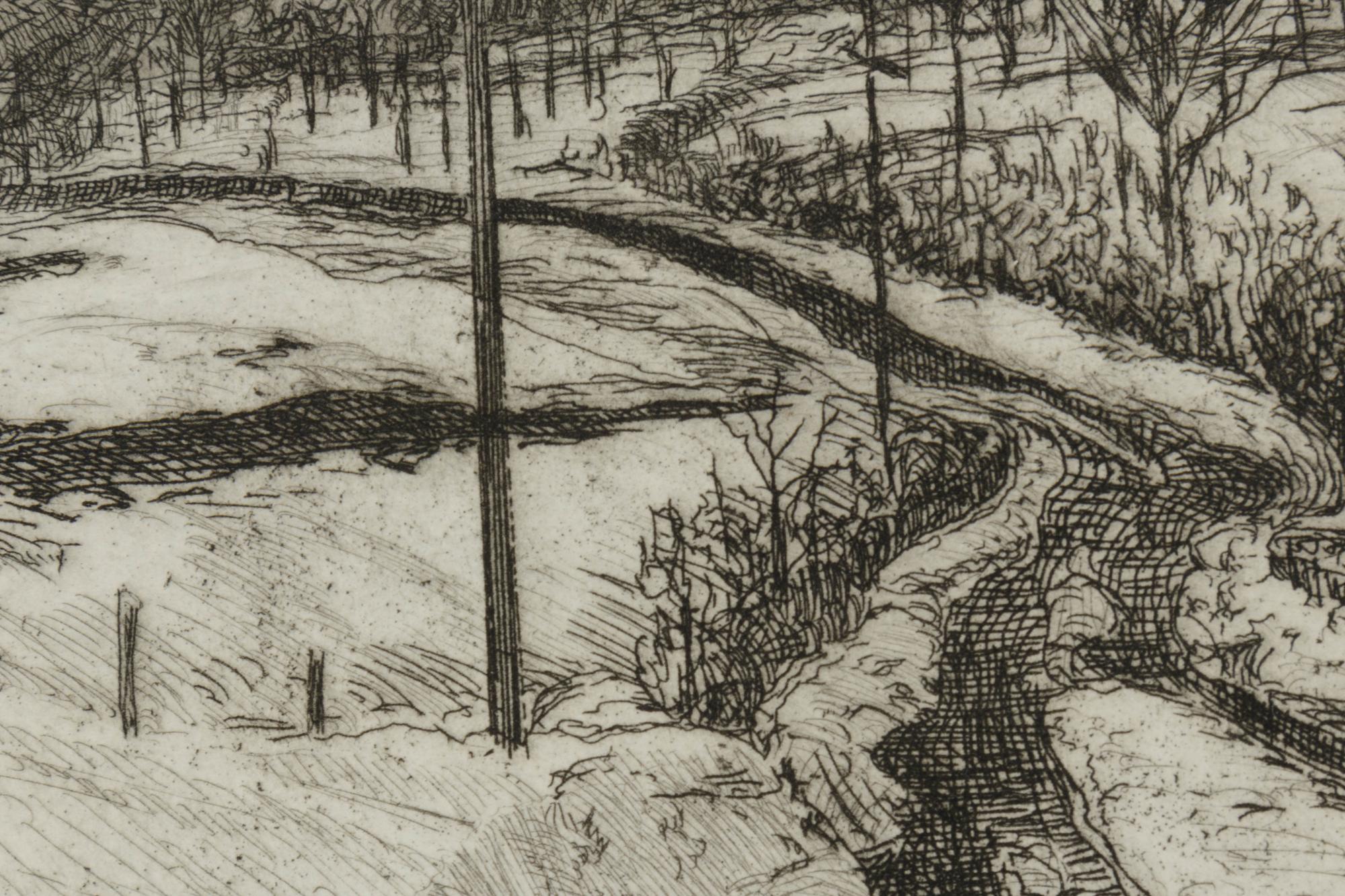 Adams St. Bridge and Untitled (Snow Scene)