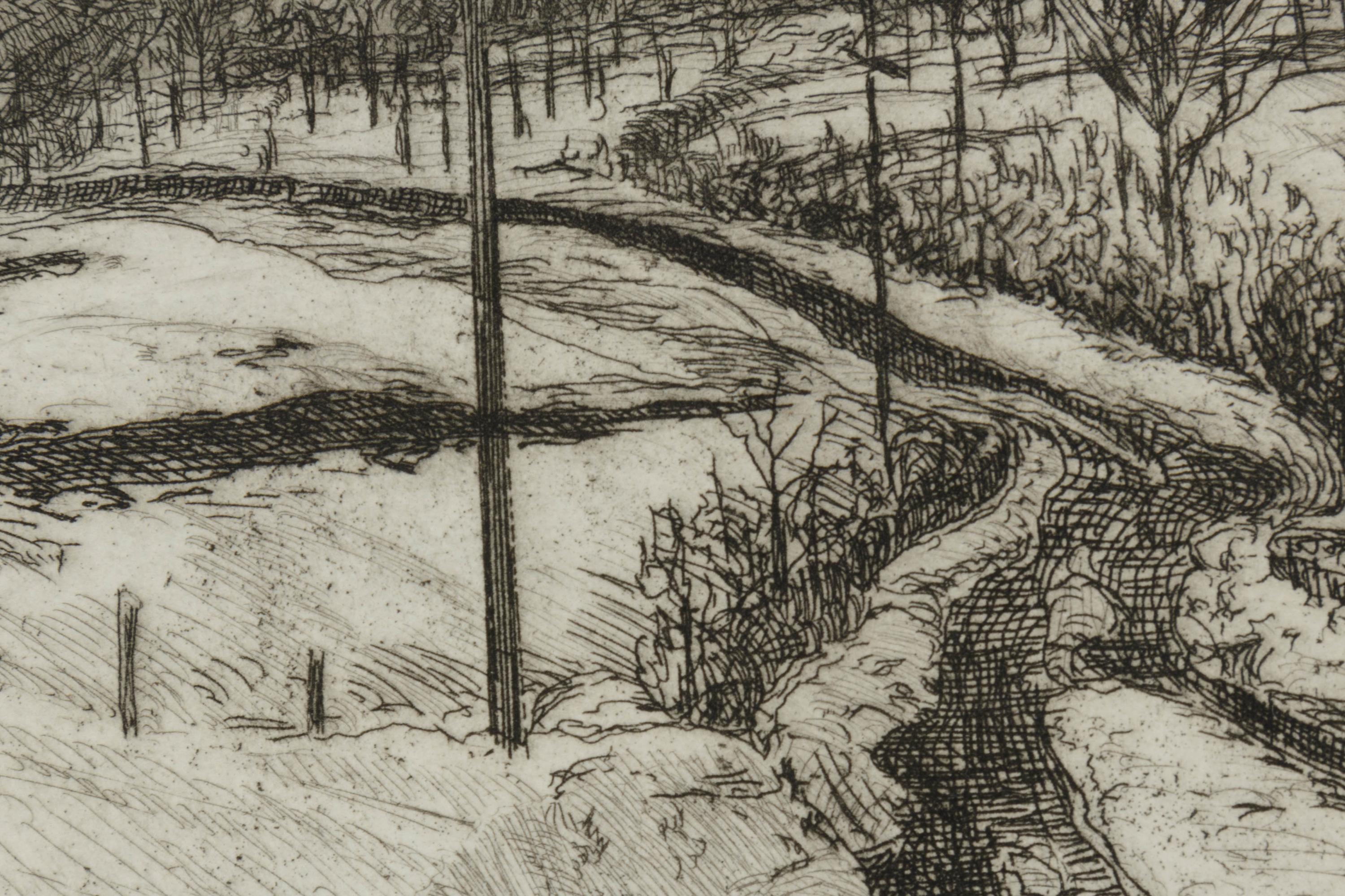 Adams St. Bridge and Untitled (Snow Scene)