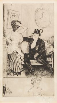 Louis Auguste Mathieu Legrand, (French, 1863-1951), Les bars, 1909 (Suite of 8)