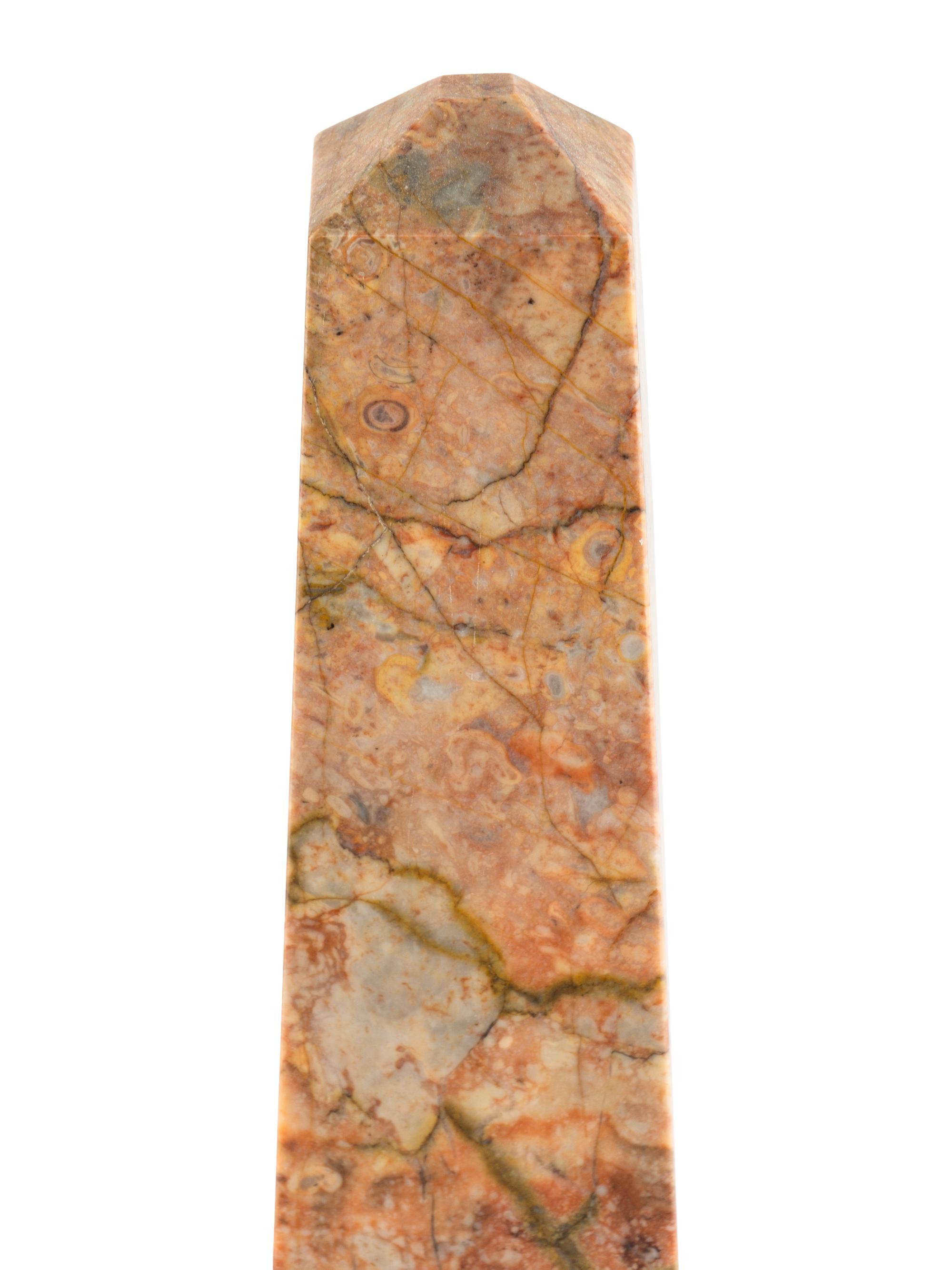 A Pair of Grand Tour Marble Obelisks