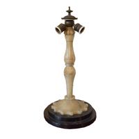 An Alabaster Table Lamp 10" W x 10" D x 21" H — United States, Early 20th Century