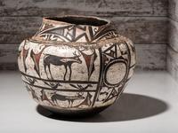 Zuni Polychrome Pottery Olla