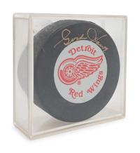 A Group of Bobby Orr and Gordie Howe Signed Autograph NHL Hockey Pucks,