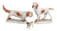 Three Herend Porcelain Figures Width of widest 15 1/2 inches. — 20TH CENTURY