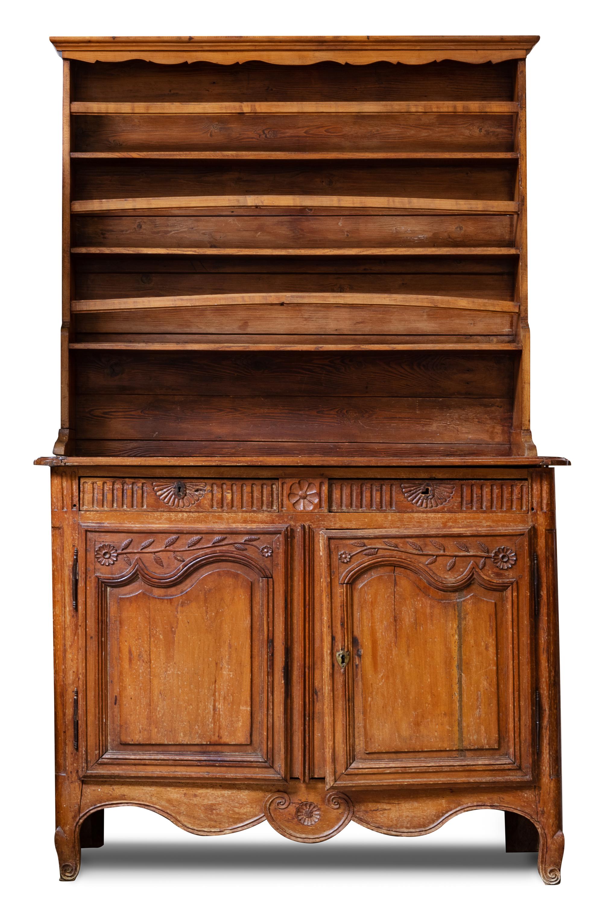 A French Provincial Fruitwood Cabinet Height 82 x width 51 x depth 22 inches. — EARLY 19TH CENTURY