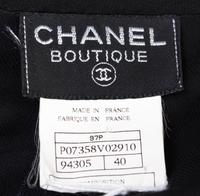 A Chanel Black Silk Gown Ensemble, Size 40.