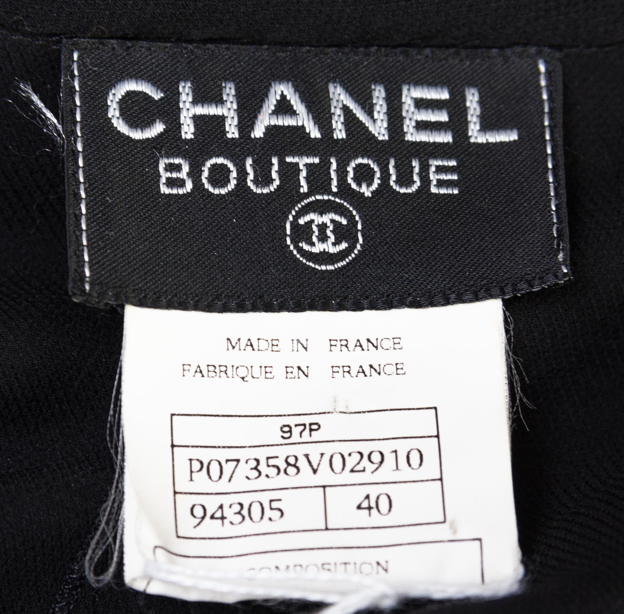 A Chanel Black Silk Gown Ensemble, Size 40.