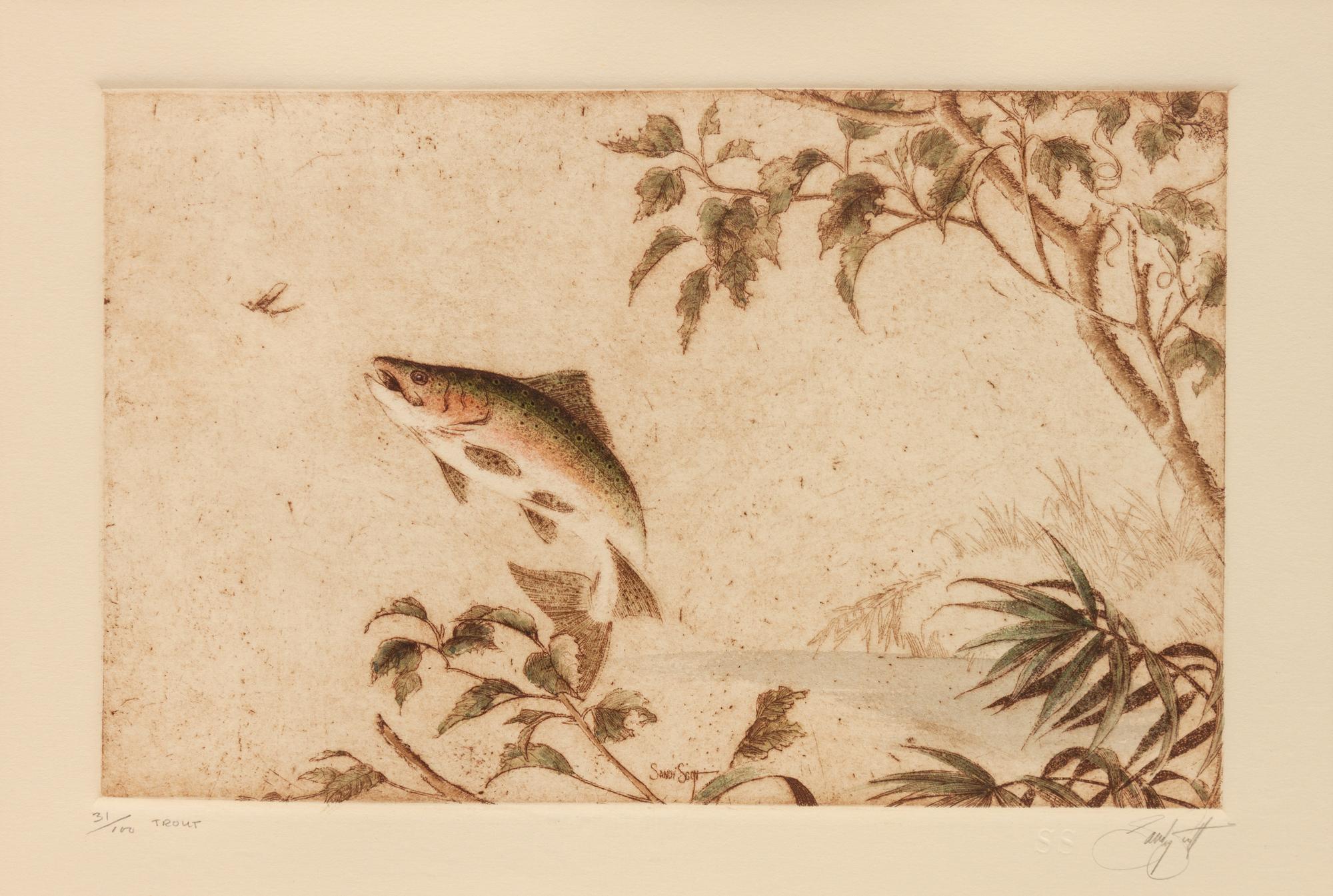 Four Prints: Leftovers , edition 23/100; Trout , edition 31/100; Ruffed Grouse , edition60/100; Pintail Rising, Artist's Proof