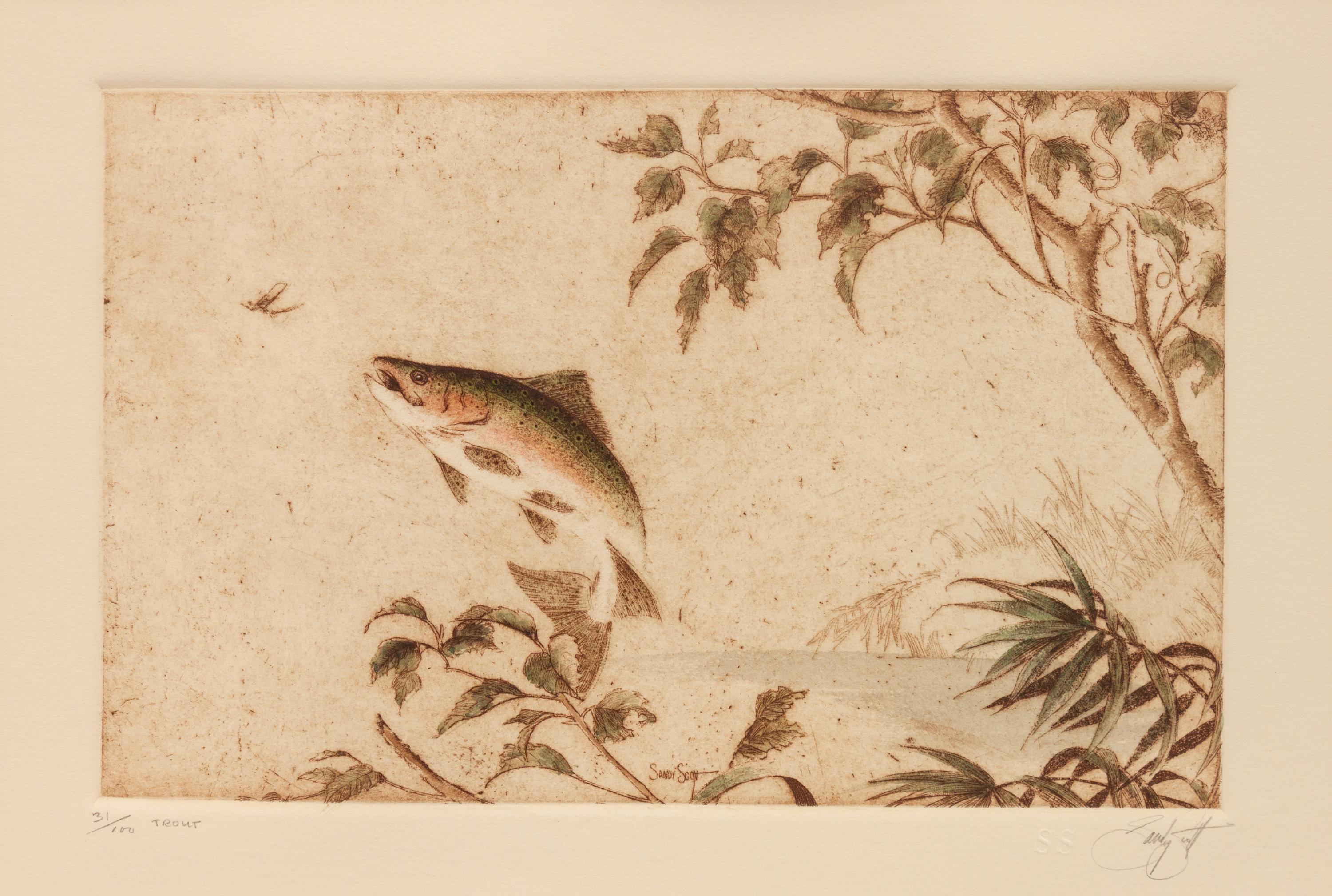 Four Prints: Leftovers , edition 23/100; Trout , edition 31/100; Ruffed Grouse , edition60/100; Pintail Rising, Artist's Proof
