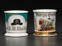 Two Porcelain Occupational Shaving Mugs