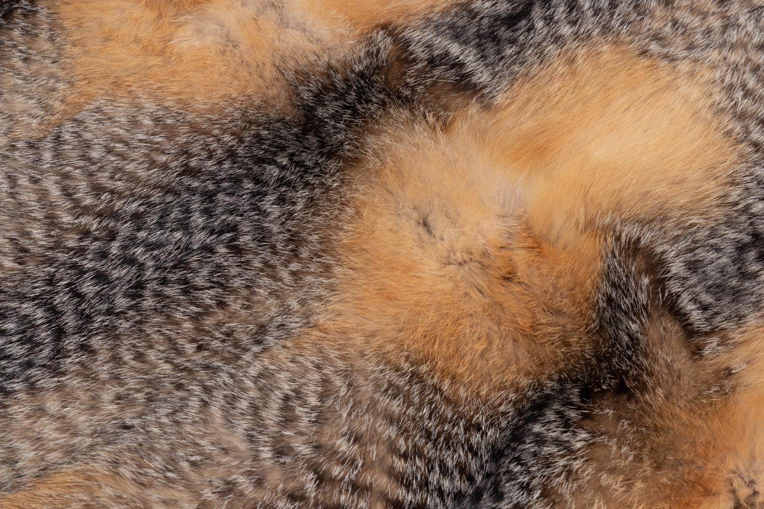 J. Mendel Fox Fur Matching Pillows and Blanket