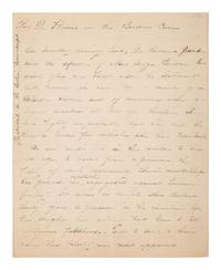 [BORDEN, Lizzie (1860-1927)]. Manuscript article, "Rev. Dr. Thomas on the Borden Case," challenging Lizzie Borden's defense, for inclusion in the Boston Evening Transcript . Ca 1892.