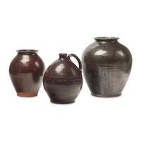 Three Glazed Redware Items