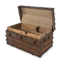 A Nailhead and Wood Mounted Steamer Trunk