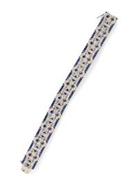 VEVER, ART DECO, DIAMOND AND SYNTHETIC SAPPHIRE BRACELET