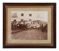 [EARLY PHOTOGRAPHY]. 2 large format photographs of storefronts, incl. Hodge, Davis & Co., Oregon.