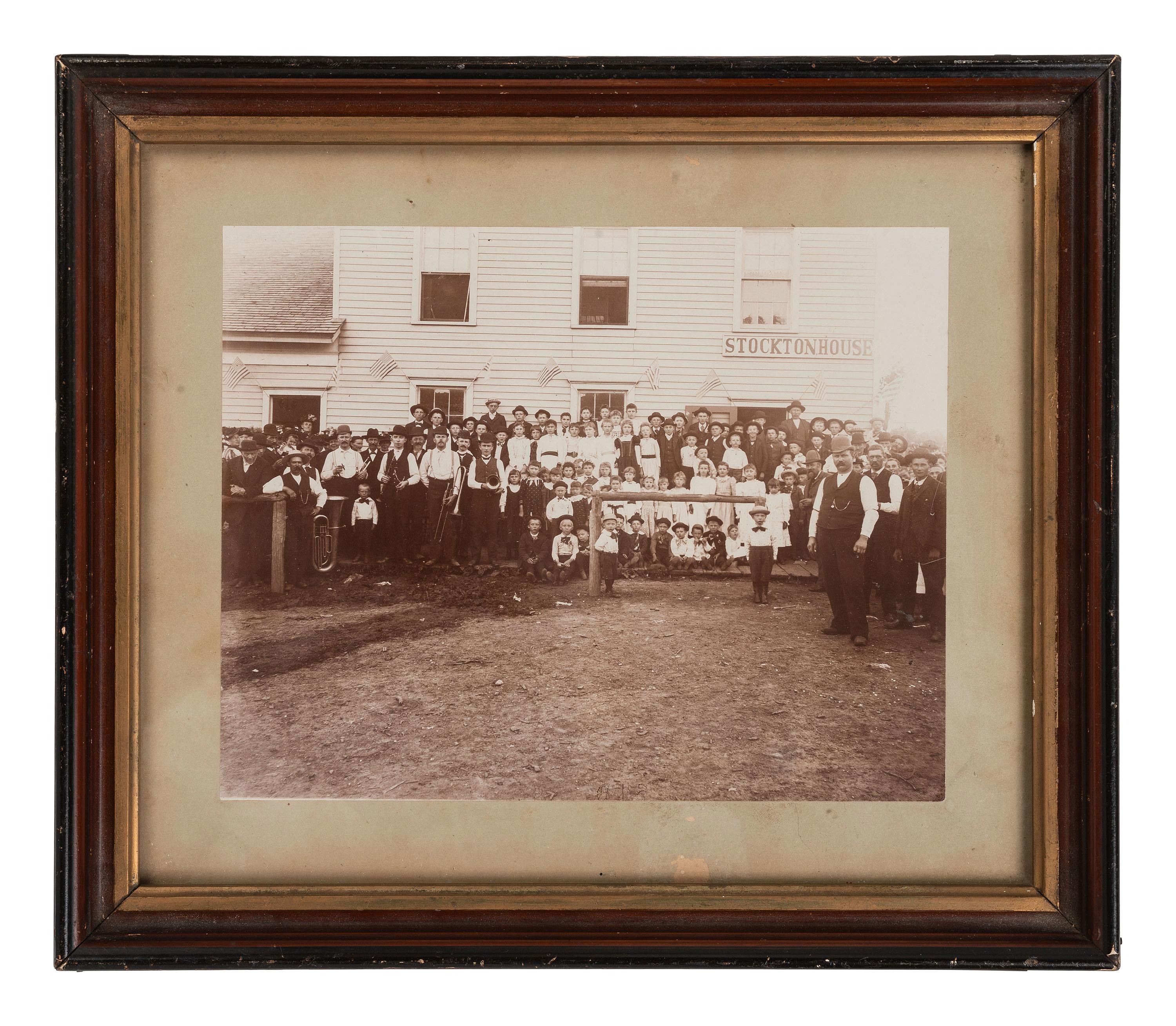 [EARLY PHOTOGRAPHY]. 2 large format photographs of storefronts, incl. Hodge, Davis & Co., Oregon.