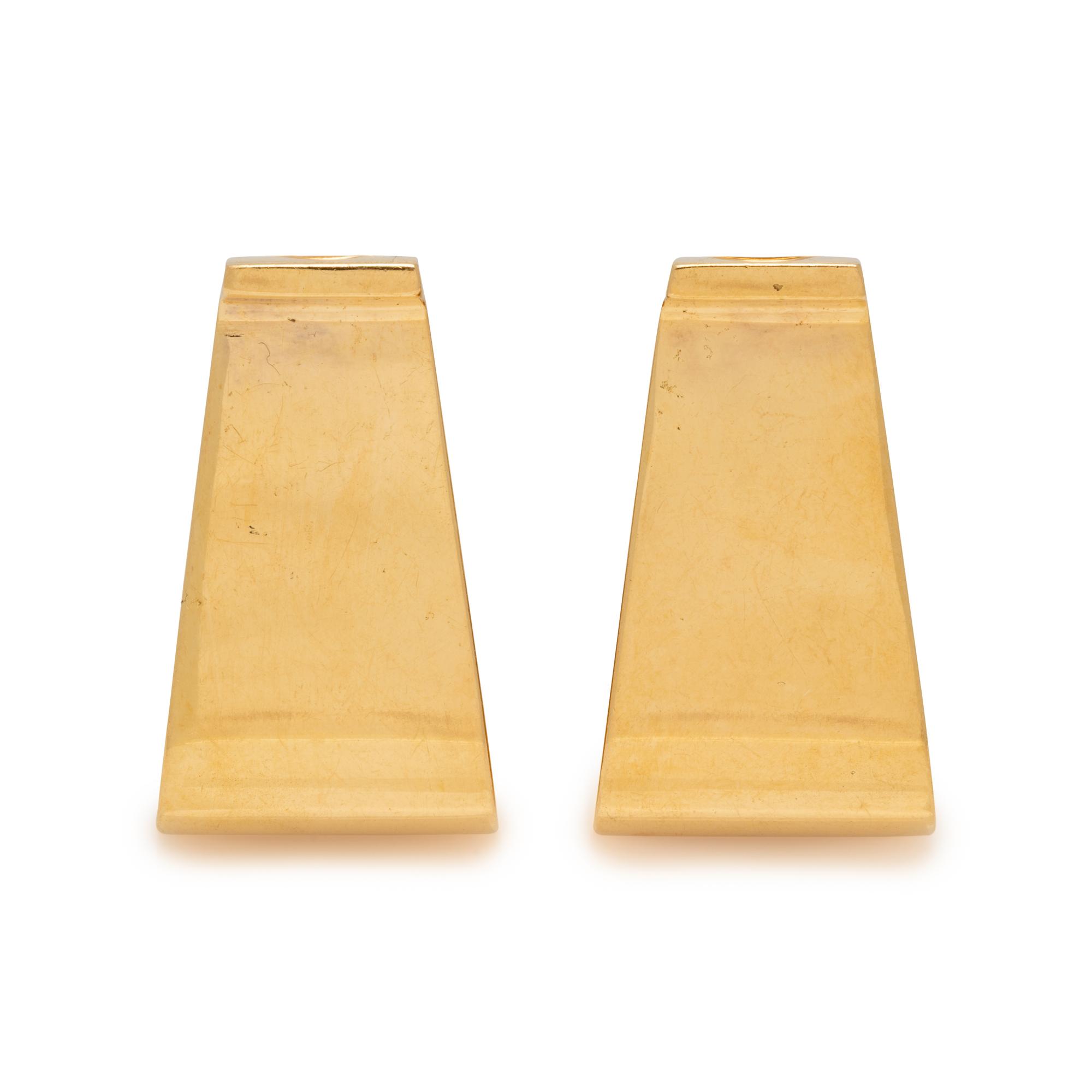 YELLOW GOLD EARCLIPS