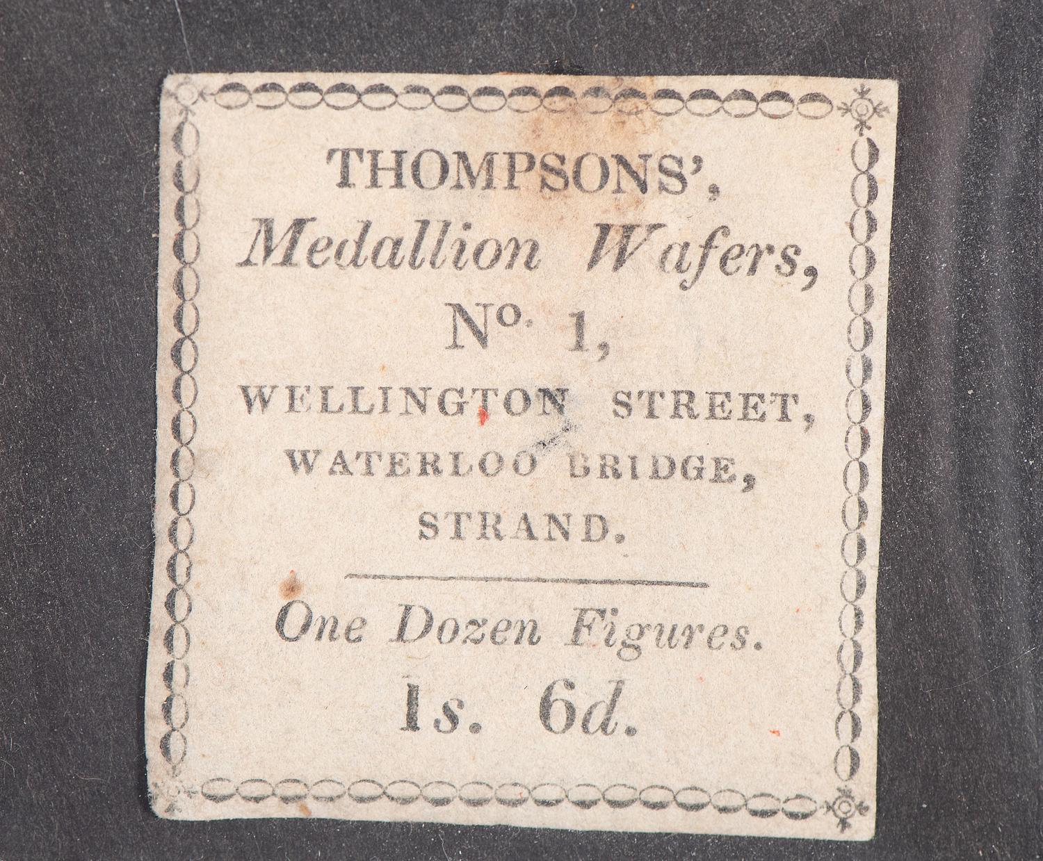Twelve Thompsons' Colored Medallion Wafers