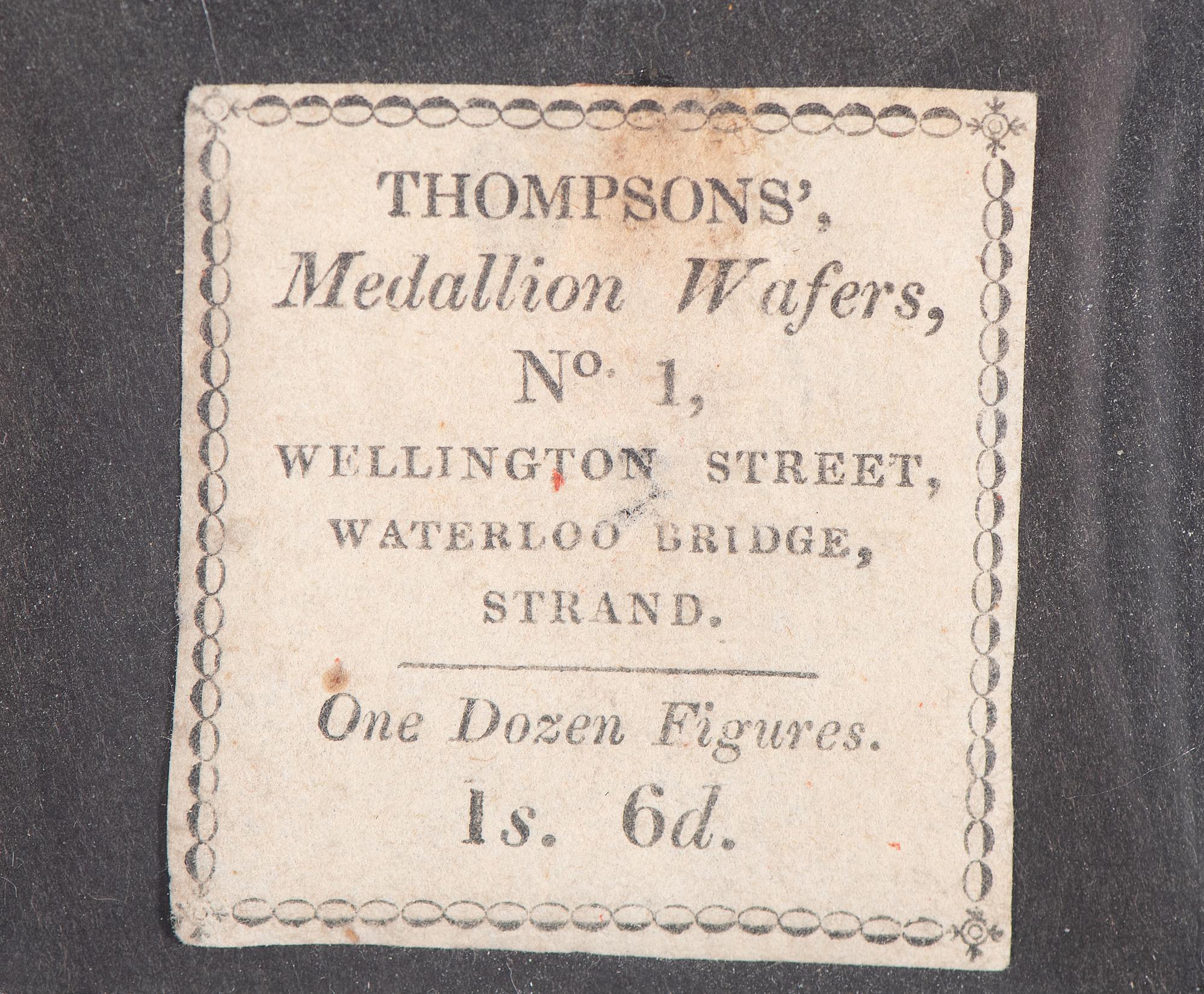 Twelve Thompsons' Colored Medallion Wafers