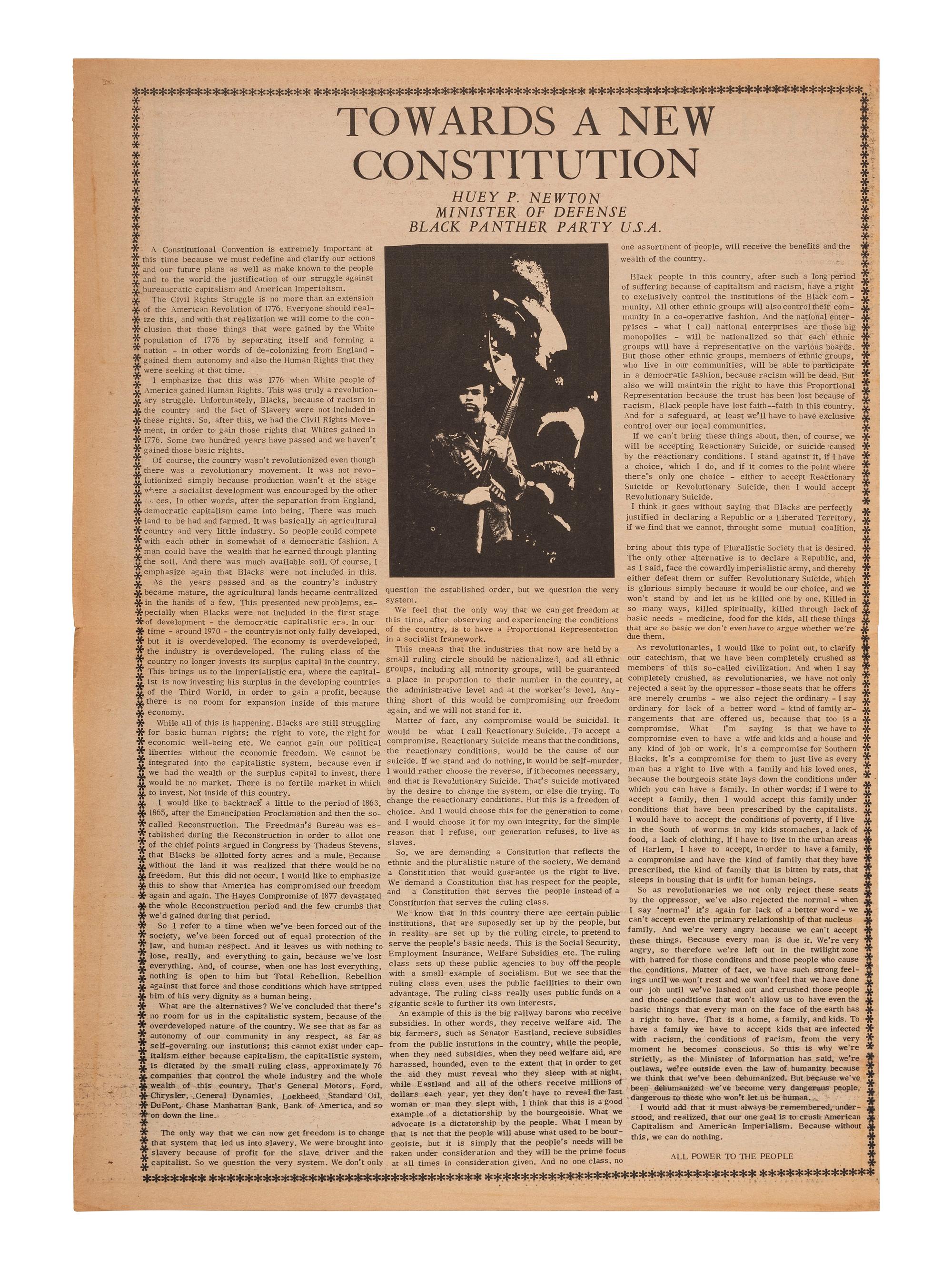 [CIVIL RIGHTS]. A group of 9 pamphlets, circulars, and flyers involving Black activists, incl. Black Panther Party members.