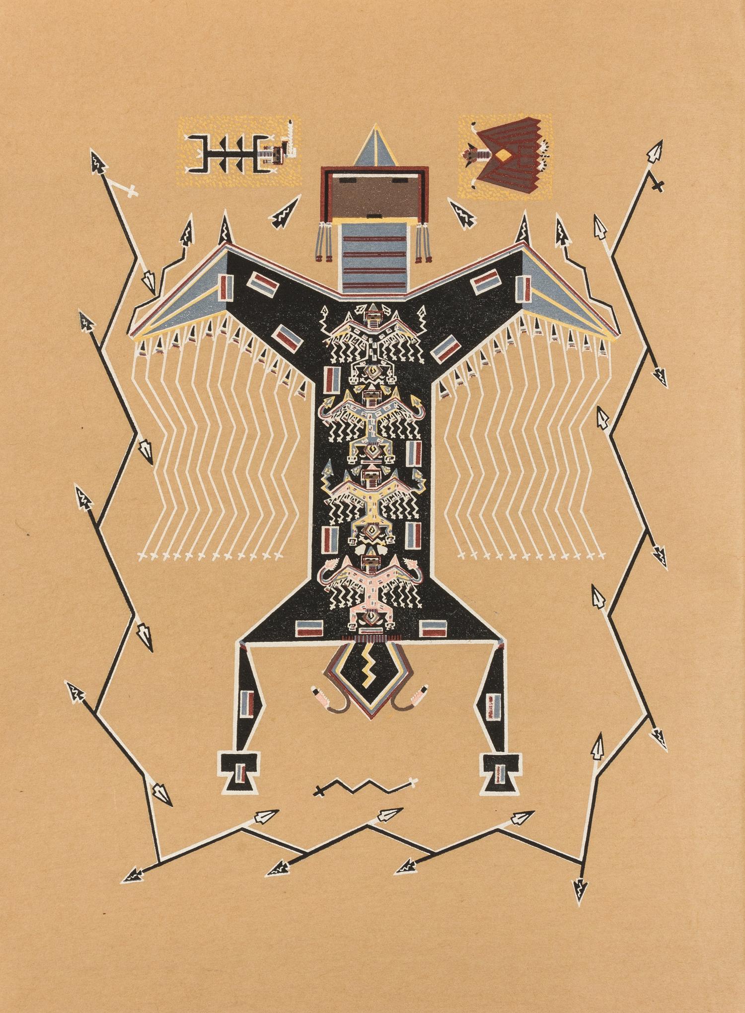 REICHARD, Gladys Amanda (1893-1955). Navajo Medicine Man: Sandpaintings and Legends of Miguelito. New York: J.J. Augustin, 1939.