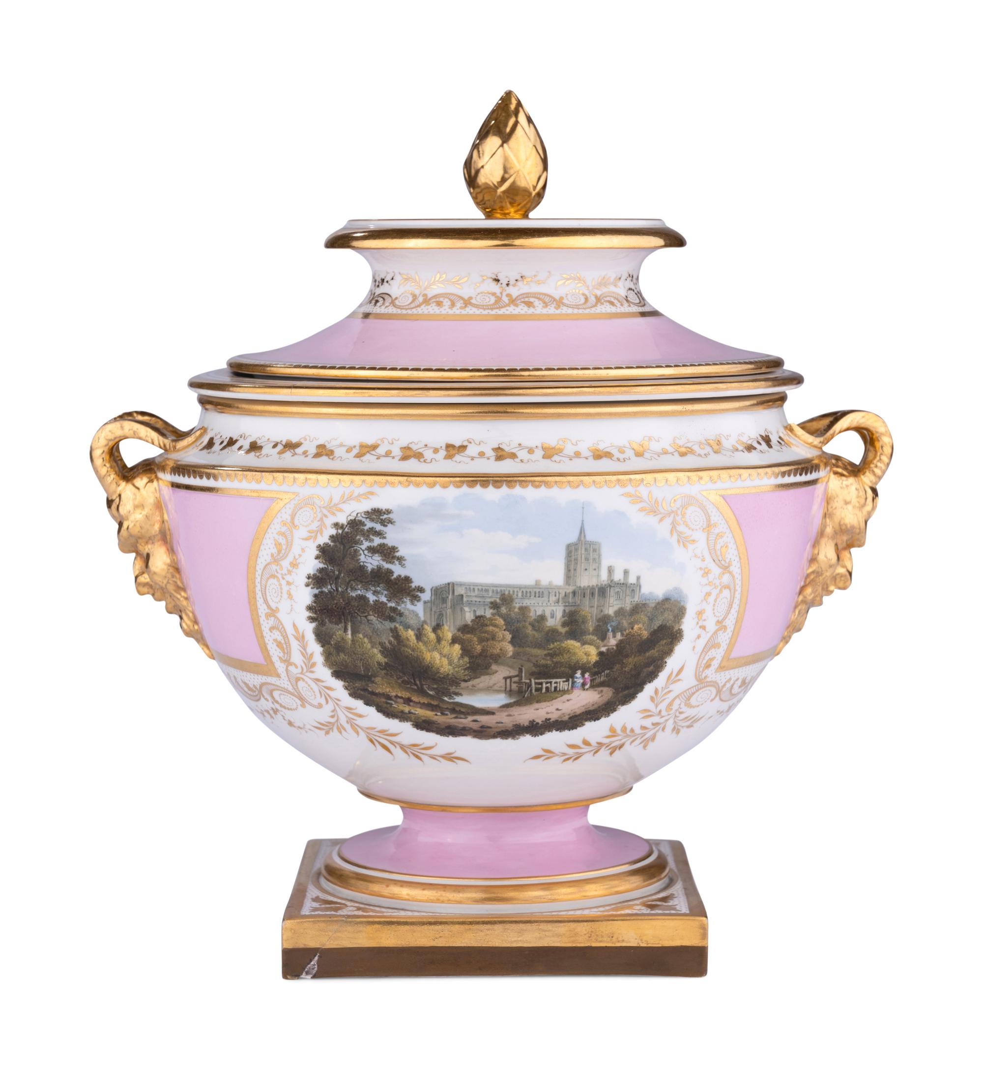 A Flight, Barr and Barr Worcester Porcelain Ice Pail with Cover and Liner