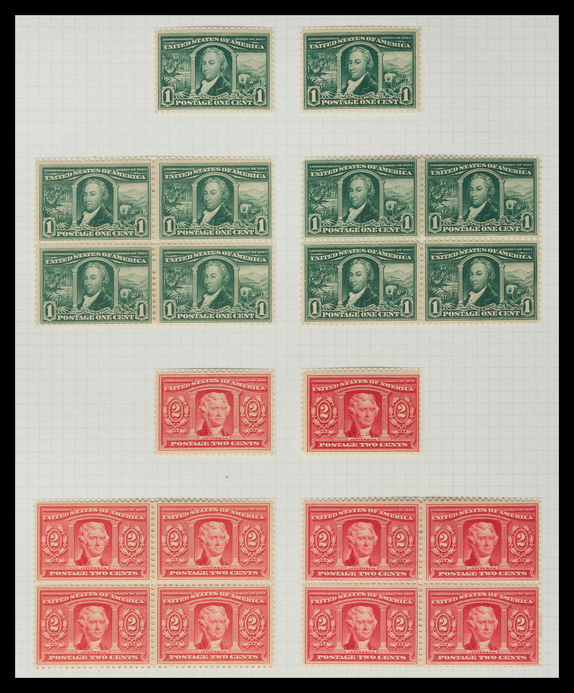 A Collection of United States Commemorative Stamps — 1904-1932