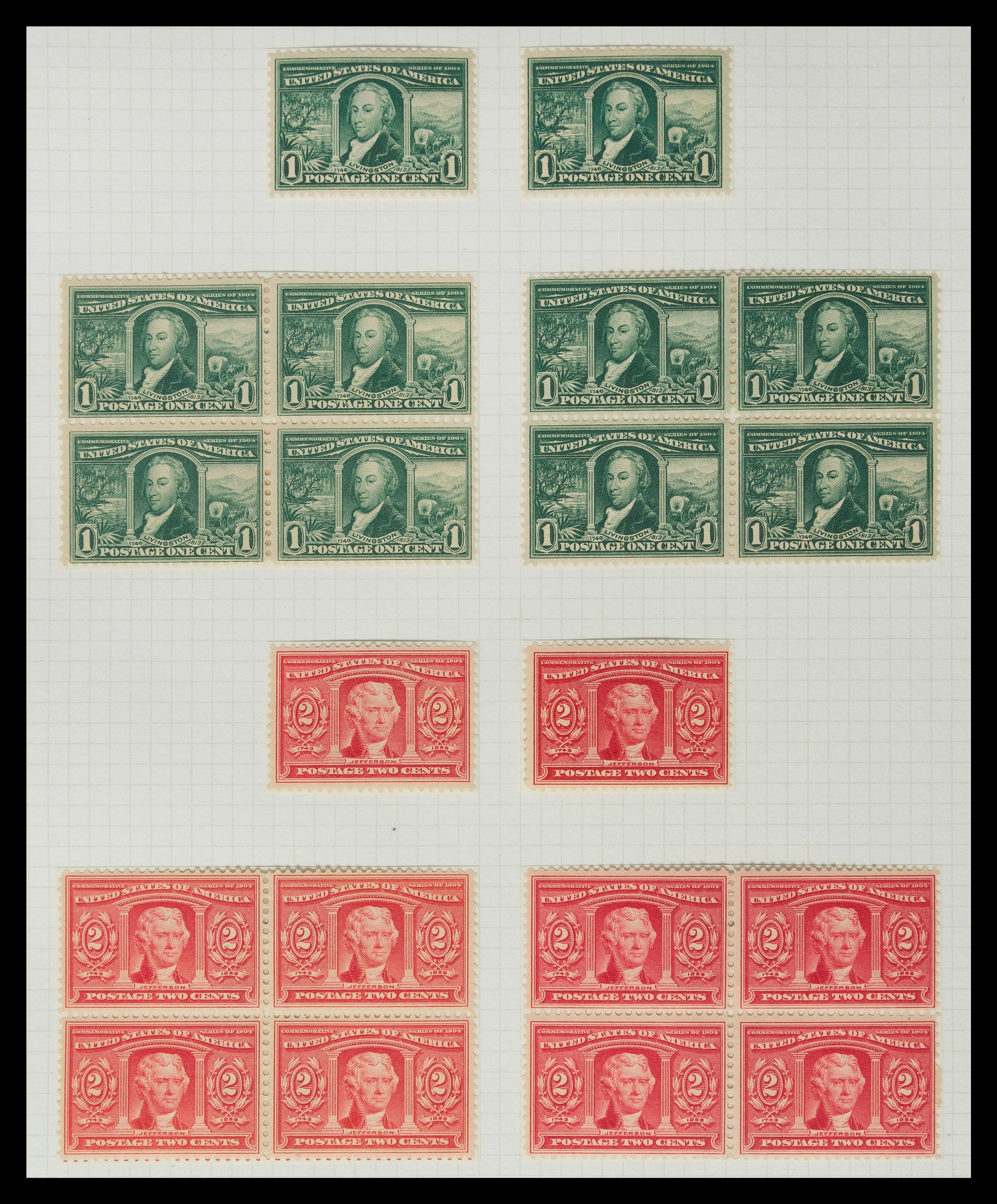 A Collection of United States Commemorative Stamps — 1904-1932