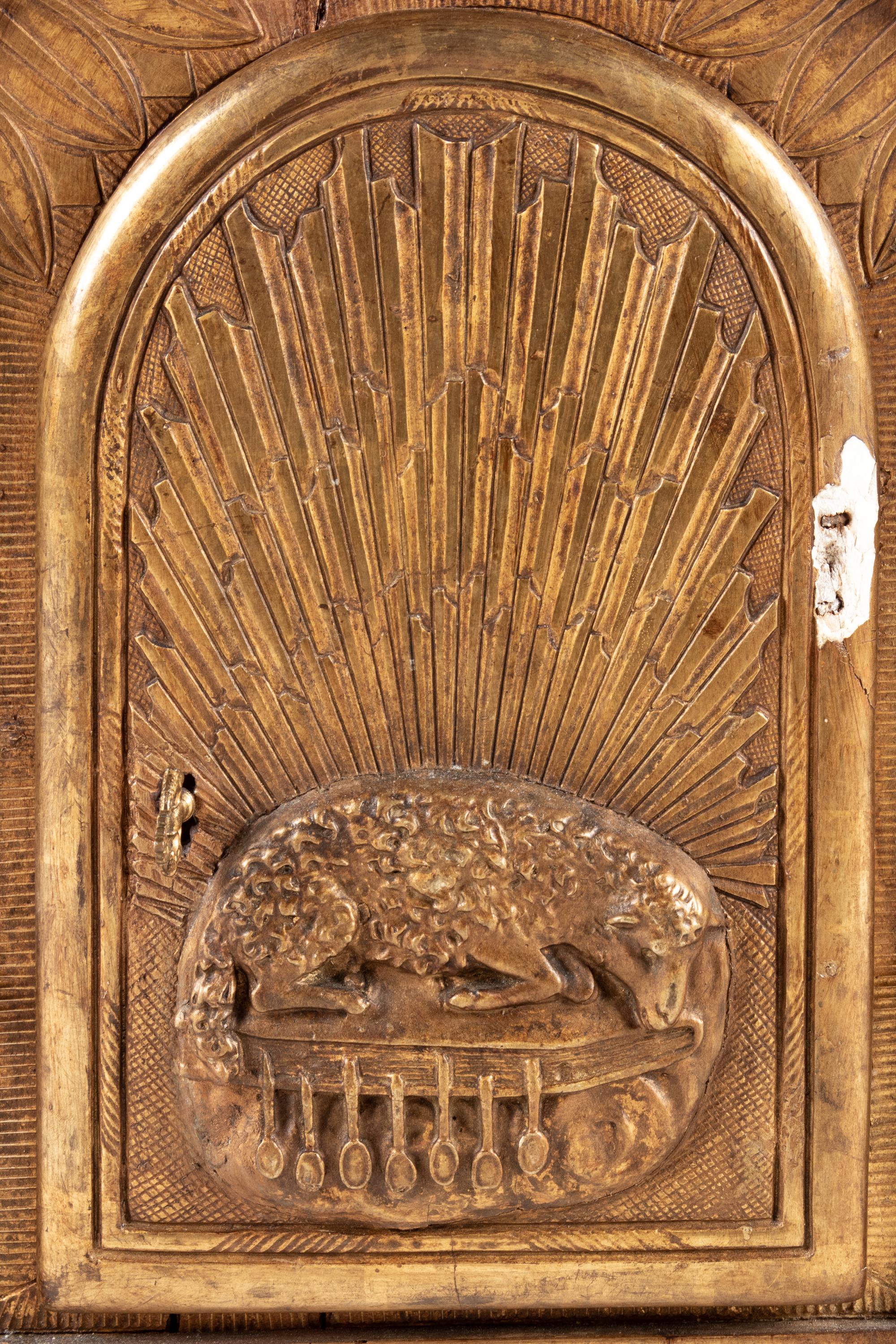 A Continental Carved Giltwood Tabernacle