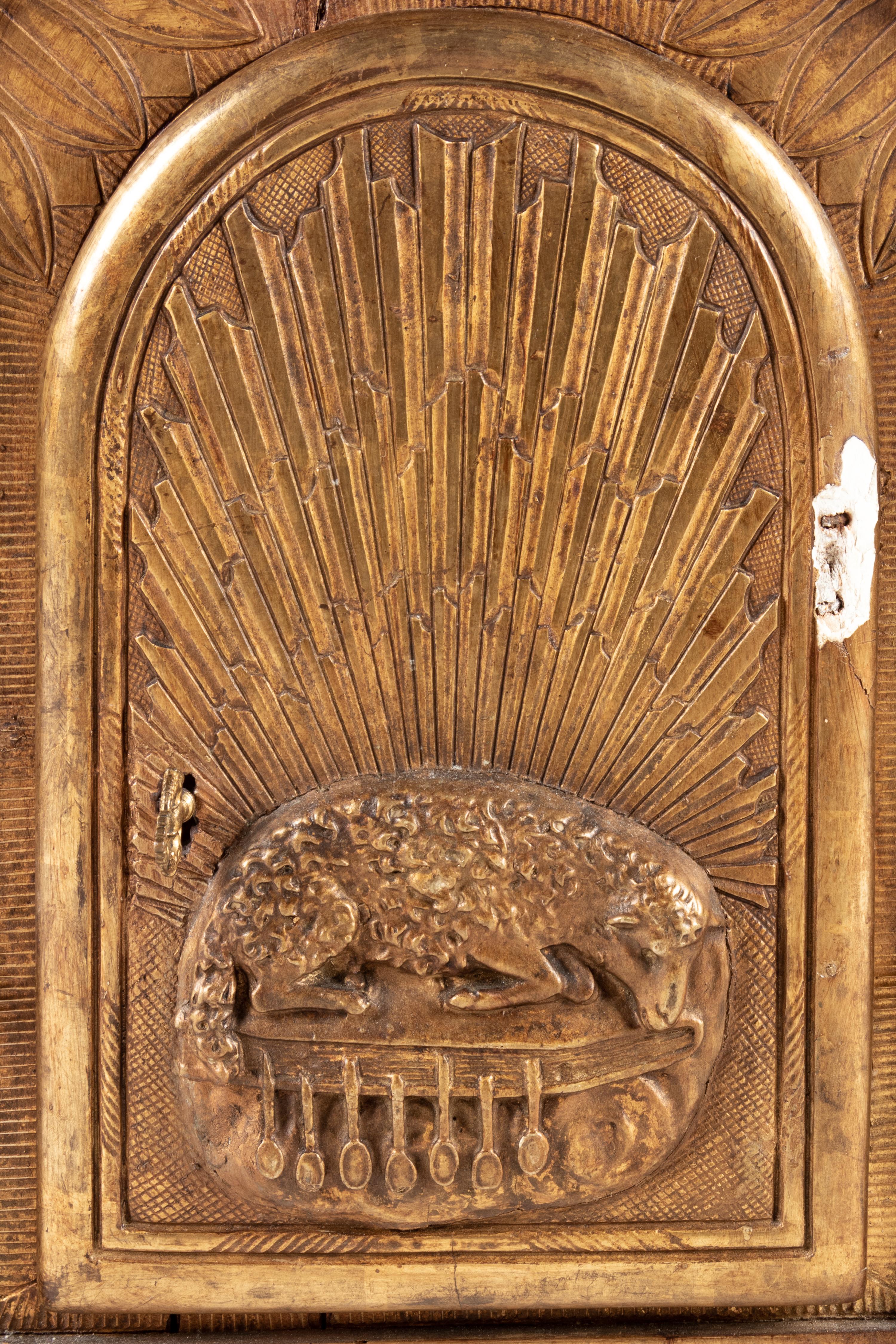 A Continental Carved Giltwood Tabernacle