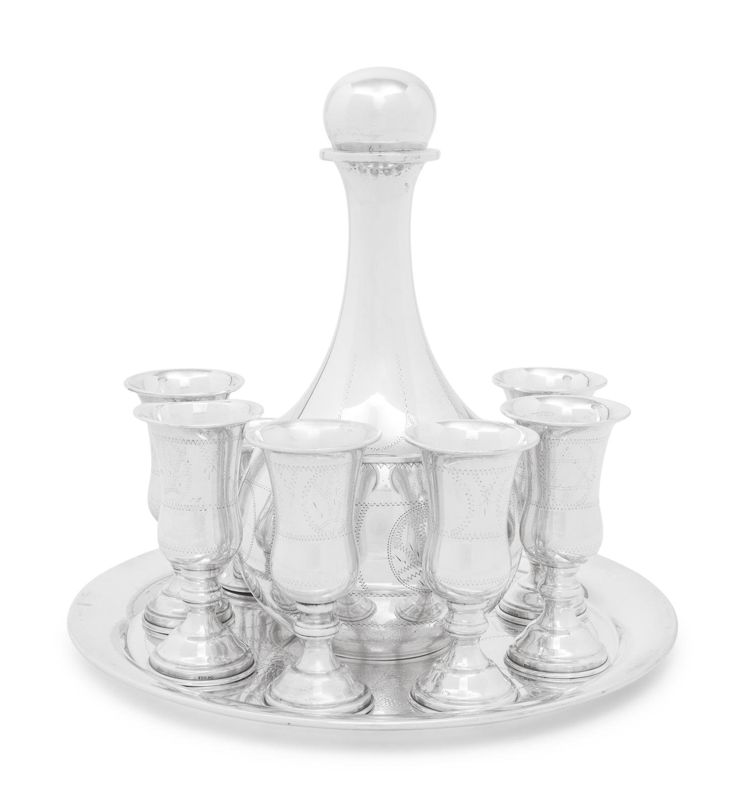 A Continental Silver Kiddush Service