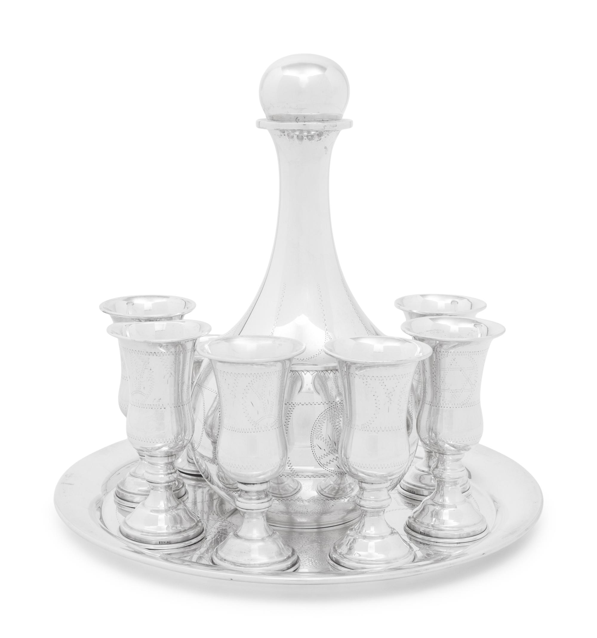 A Continental Silver Kiddush Service
