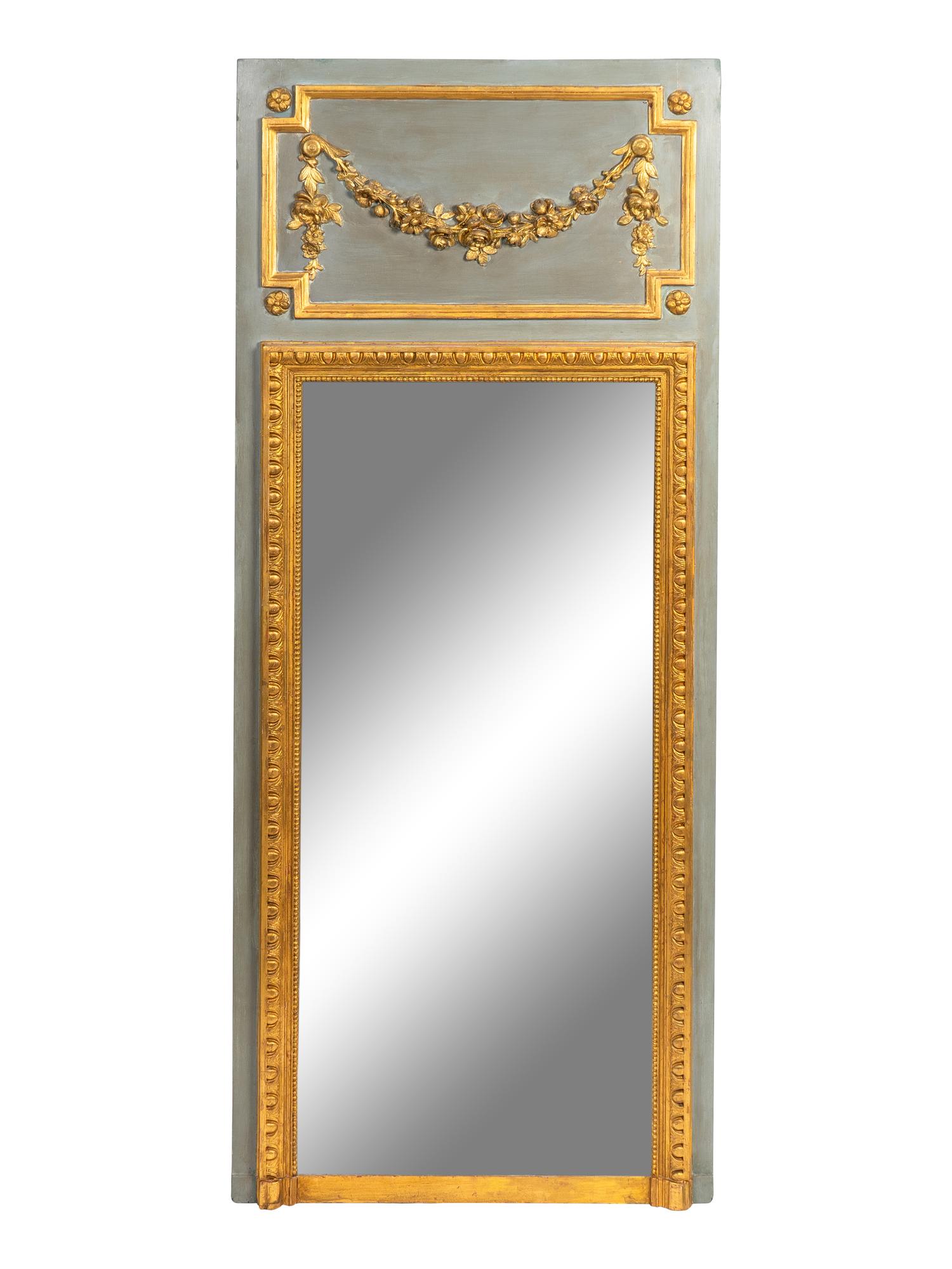 A Louis XVI Style Grey-Painted Mirror — 20TH CENTURY