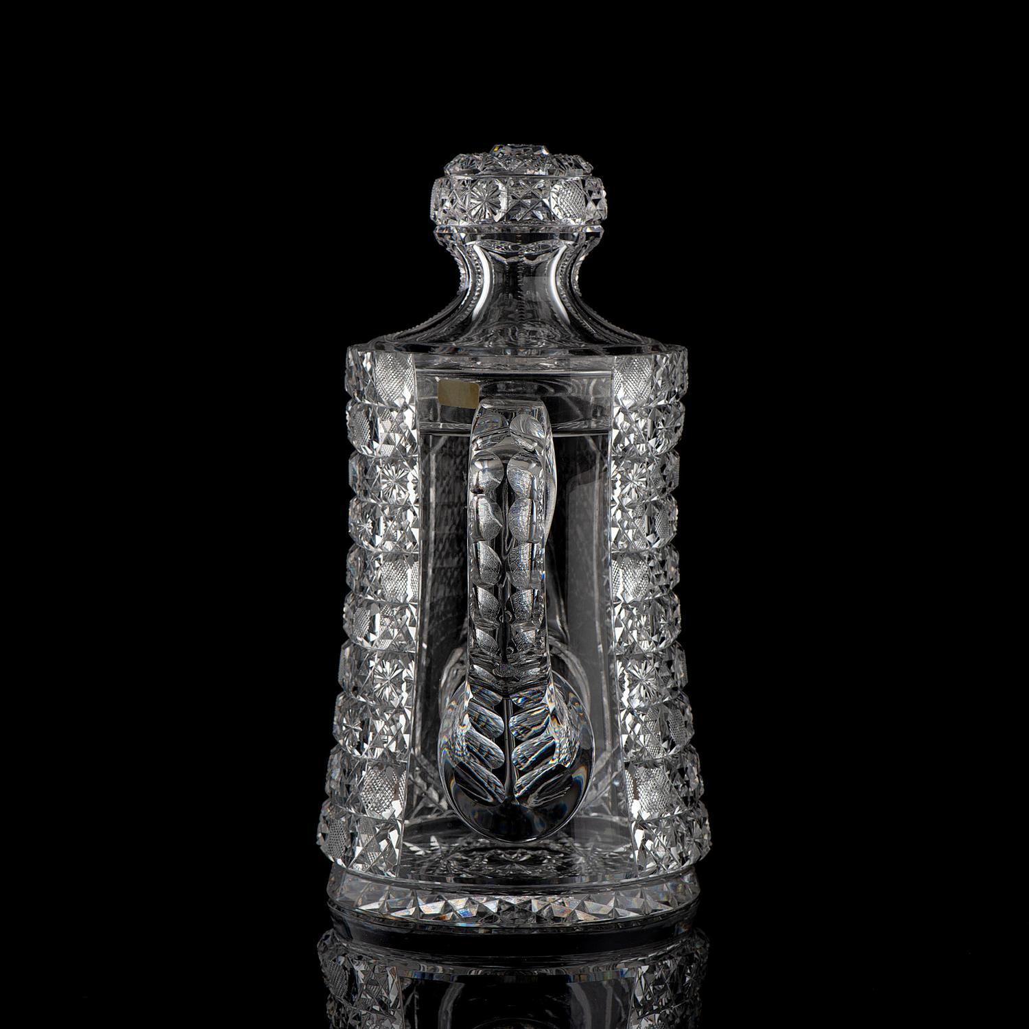 A Brilliant-Period "Harvard" Cut Glass Coffee Pot