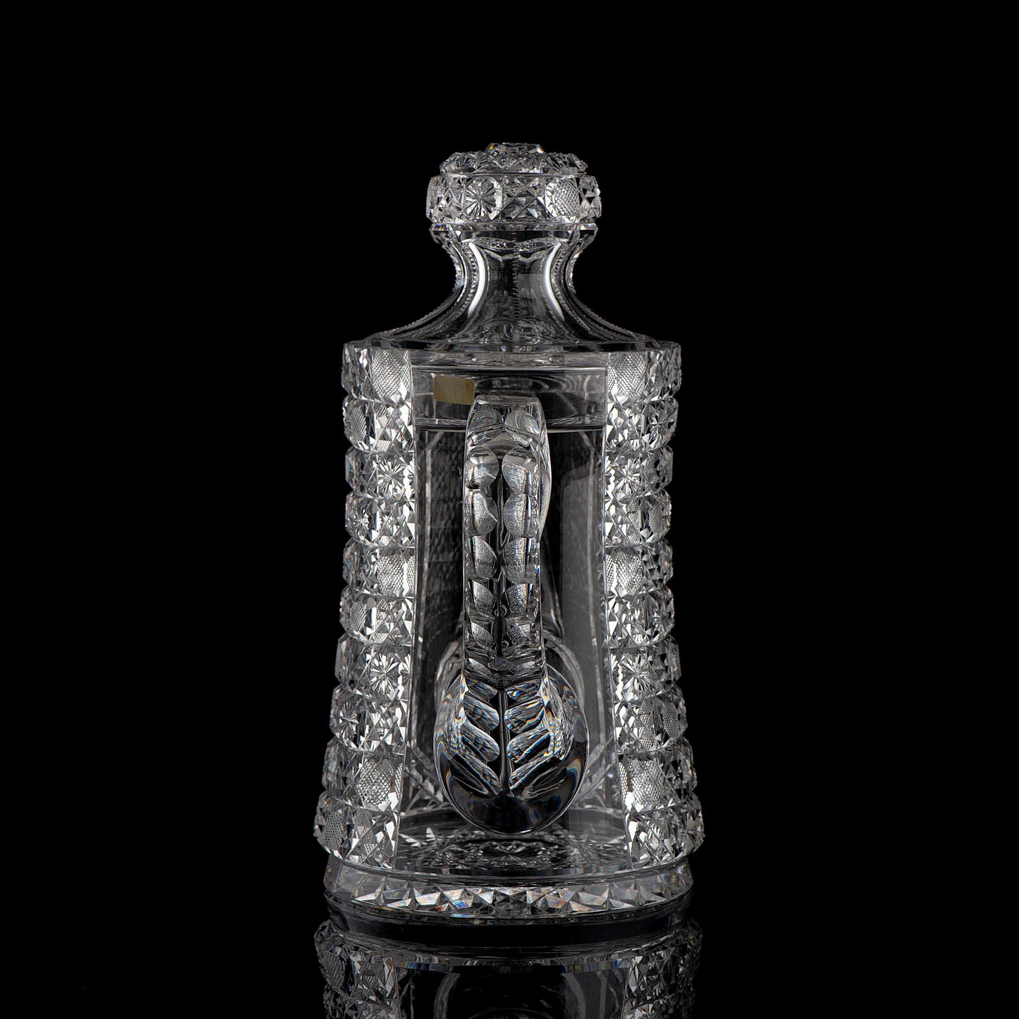 A Brilliant-Period "Harvard" Cut Glass Coffee Pot