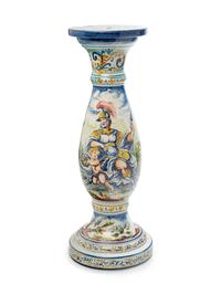 An Italian Faïence Candle Stand